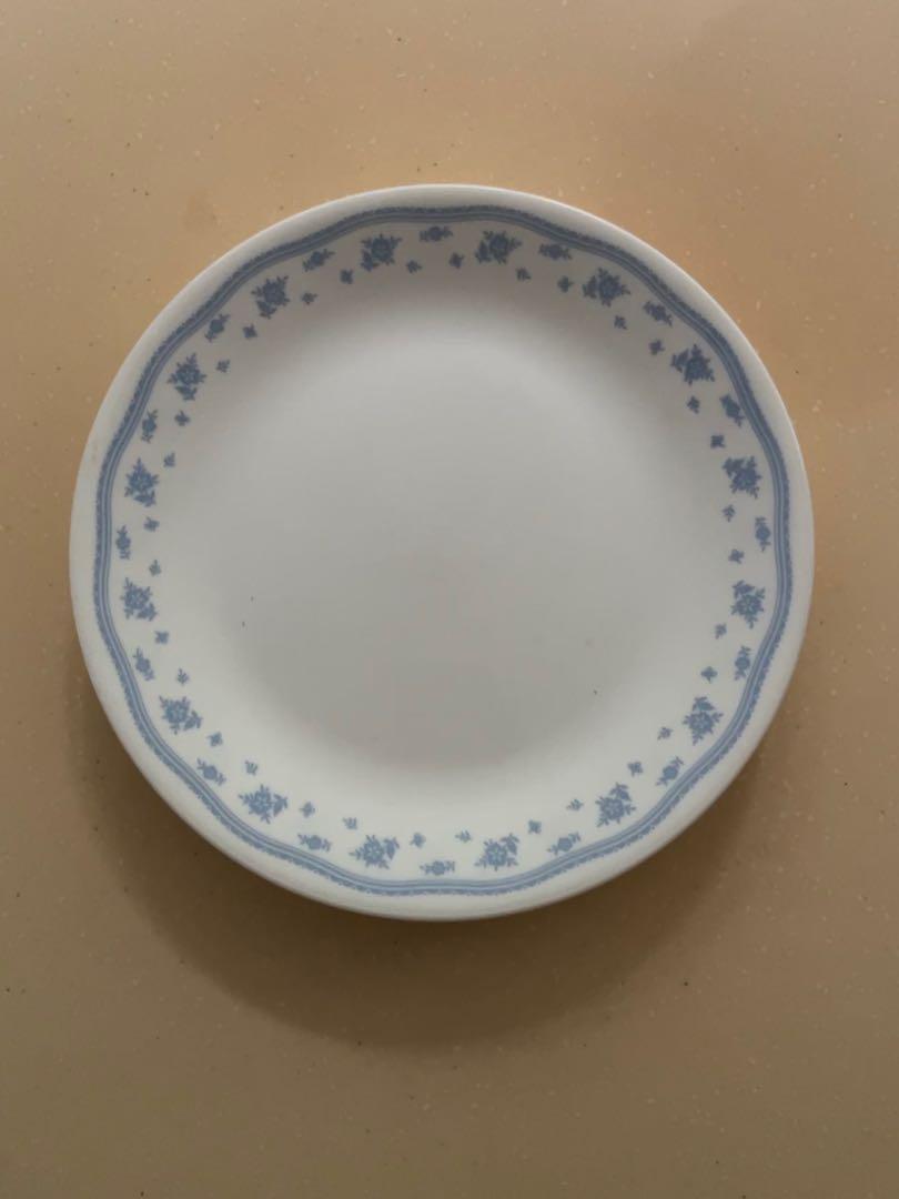 VINTAGE CORELLE Morning Blue Dining Plate Set Furniture Home
