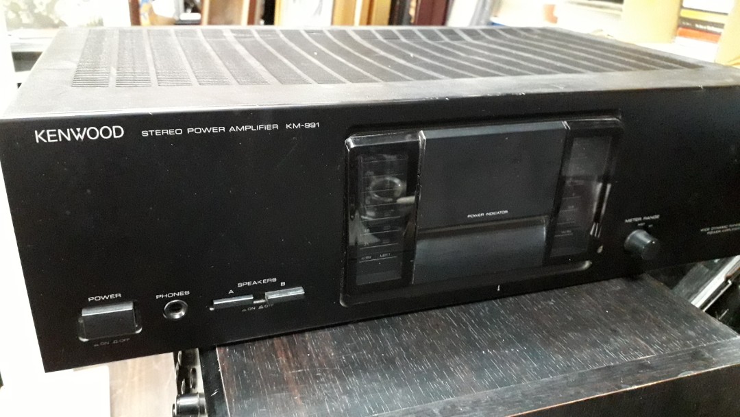 Vintage Kenwood stereo power amplifier KM991..gd working, Audio