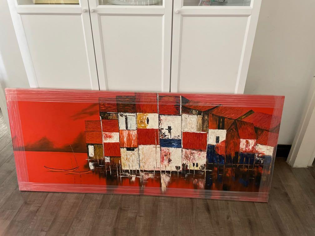 Wall Deco Raft House oil Painting, Home u0026 Furniture, Home Décor on 