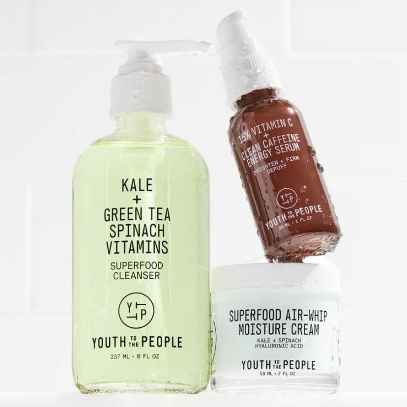 Youth To The People Superfood Cleanser, AirWhip Moisture Cream