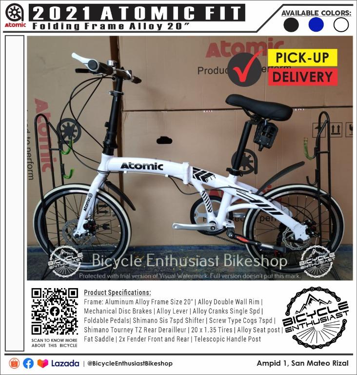Atomic fit top folding bike