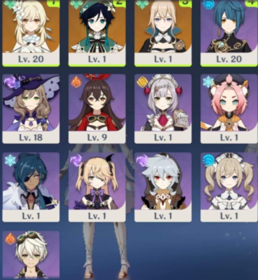 206 Venti Jean 5 Star Book Starter Account Alenna Genshin Impact Account Asia Server Adventure Rank 10 Unset Bday And Email Video Gaming Video Games Others On Carousell