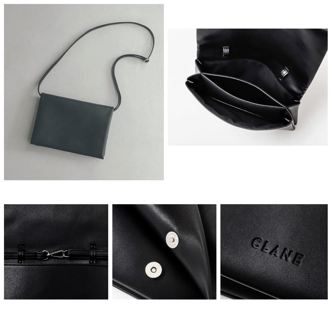 日本代購] CLANE 3ROOM SHOULDER BAG BOOK BLACK, 女裝, 手袋及銀包