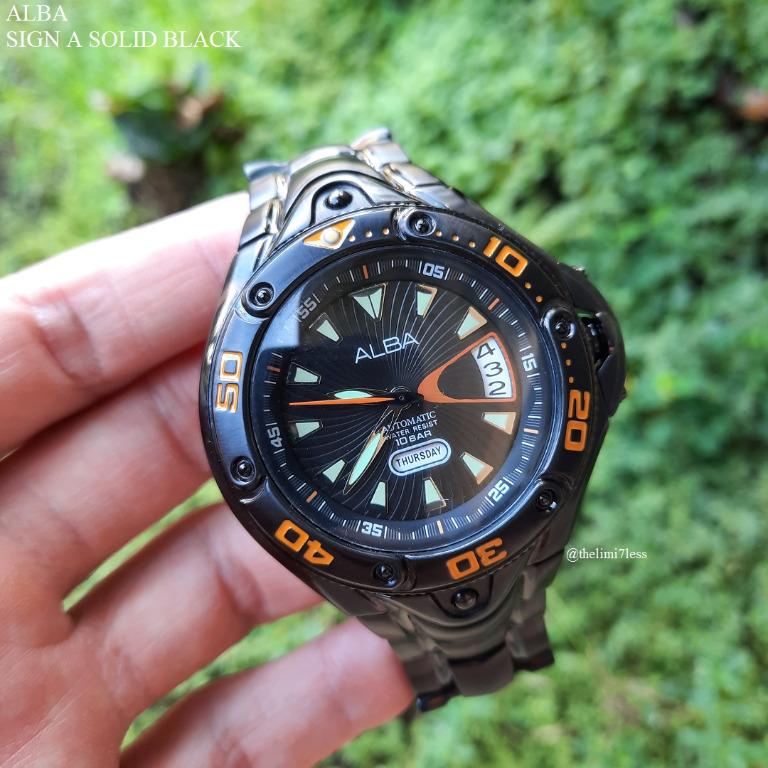 Alba Sign A 7S26 Automatic Watch not Citizen or Seiko Fesyen Pria