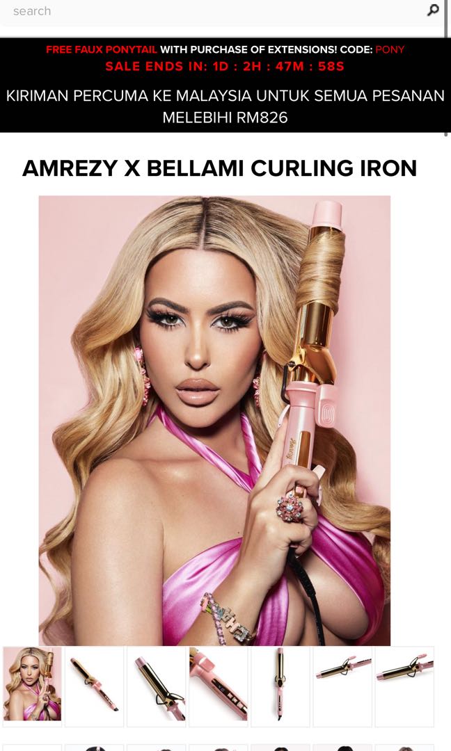 AMREZY X BELLAMI CURLING IRON Beauty Personal Care Hair on