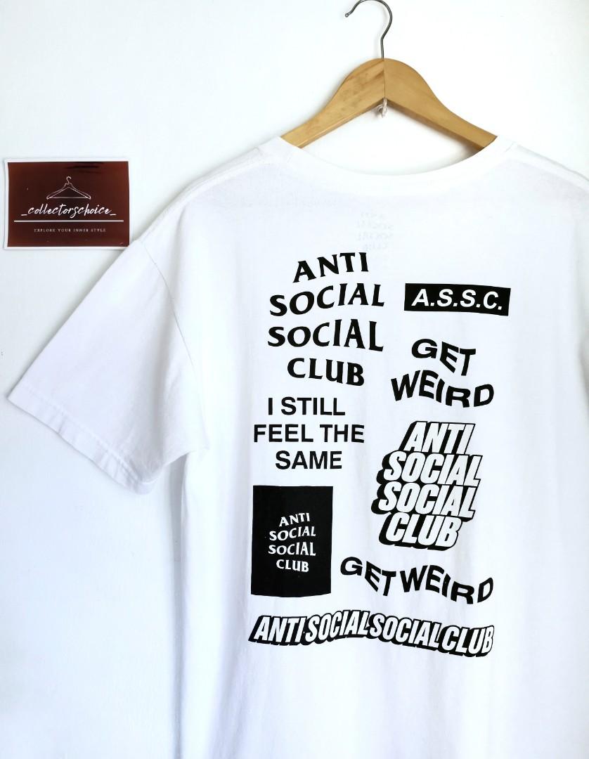 Anti Social Social Club Bukake White Logo Tee (Category: Luxury Apparel) located in Makati City. Submitted by _collectorschoice_ (Listing ID 1092339723, Image 1). Description: Anti Social Social Club Bukake White Logo Tee *Made in USA *Round neck *100% cotton *Excellent condition *Size: Medium *Width: 20.5 inches *Length: 25.5 inches *Unisex *MOP: BPI or Unionbank *Plus shipping fee *Courier: JRS only (home pick up MWF) *No rush shipping *Lalamov