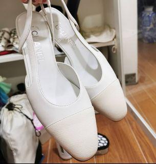 Authentic Chanel slingback white