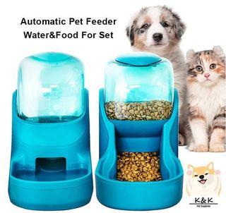 Automatic pet feeder and water dispenser