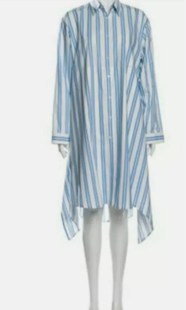 balenciaga striped shirt dress