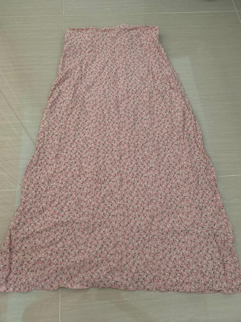 Brandy melville pink midi skirt sales