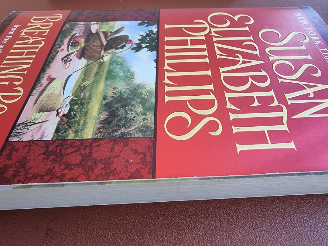 Breathing Room by Susan Elizabeth Phillips (Category: Storybooks) located in Quezon City. Submitted by nykuh (Listing ID 1092280532, Image 3). Description: Preloved paperback Breathing Room by award-winning author Susan Elizabeth Phillips. Complete pages with slight tanning of the pages. MOP: Gcash or bank transfer For pick up c/o buyer.