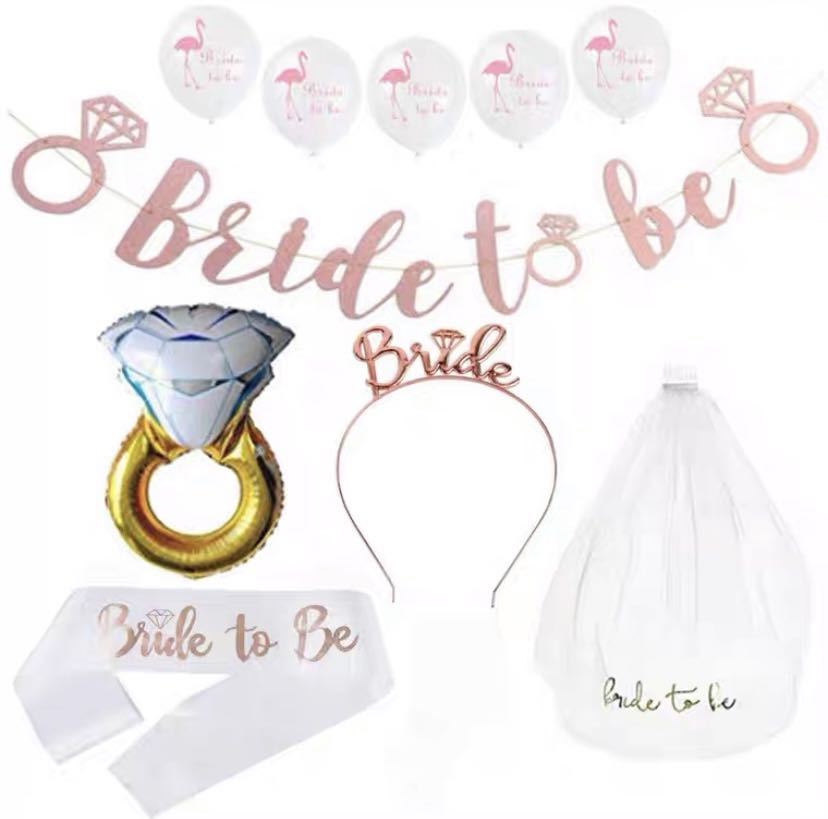 Bride To Be Decorations Party Supplies Whole Set Of Balloons Sash Wedding Hobbies Toys Stationery Craft Occasions Party Supplies On Carousell