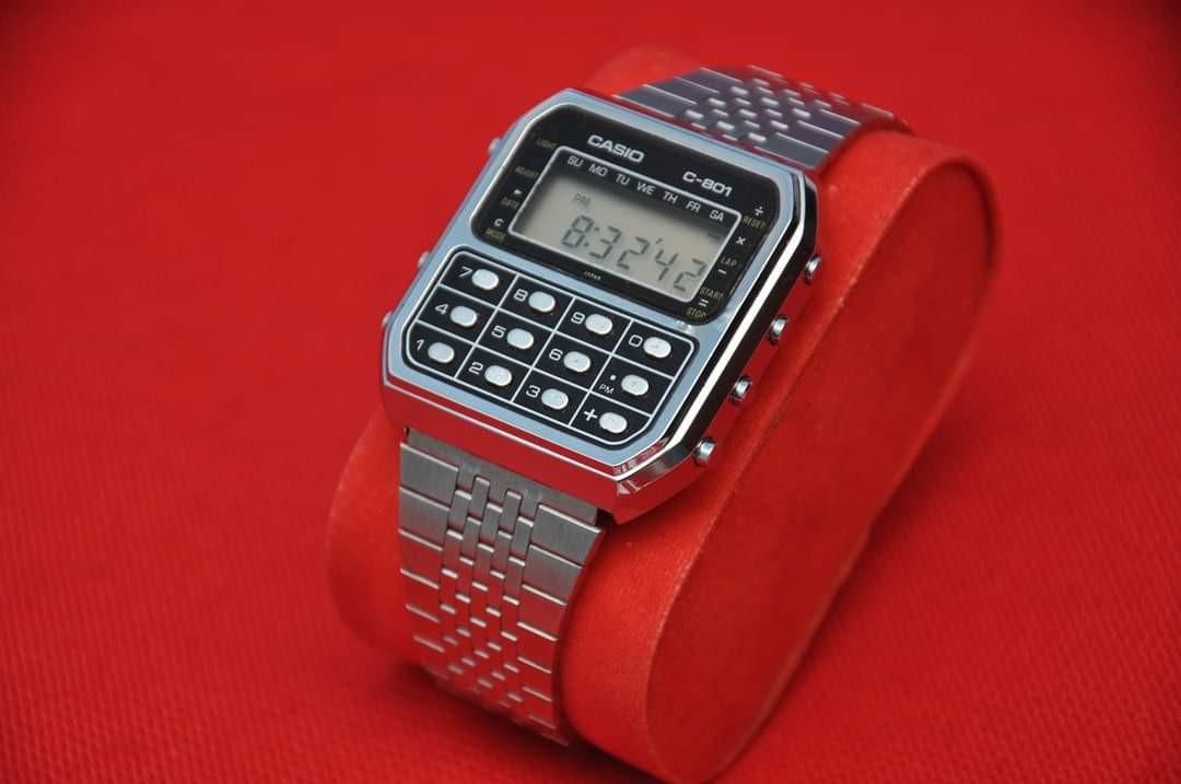 Casio C-801 Calculator Original Vintage Rare, Fesyen Pria, Jam Tangan di  Carousell