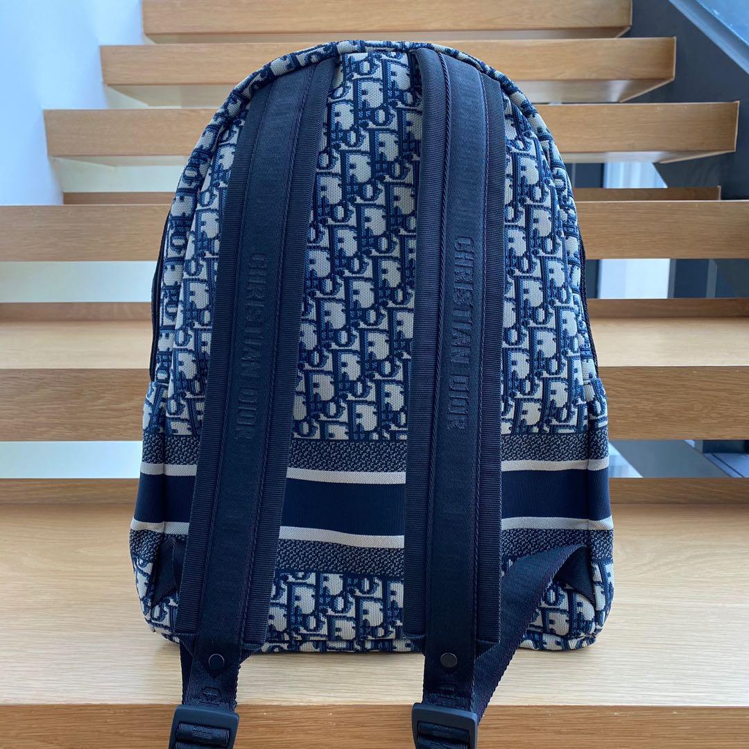 DiorTravel Backpack Blue Dior Oblique Jacquard