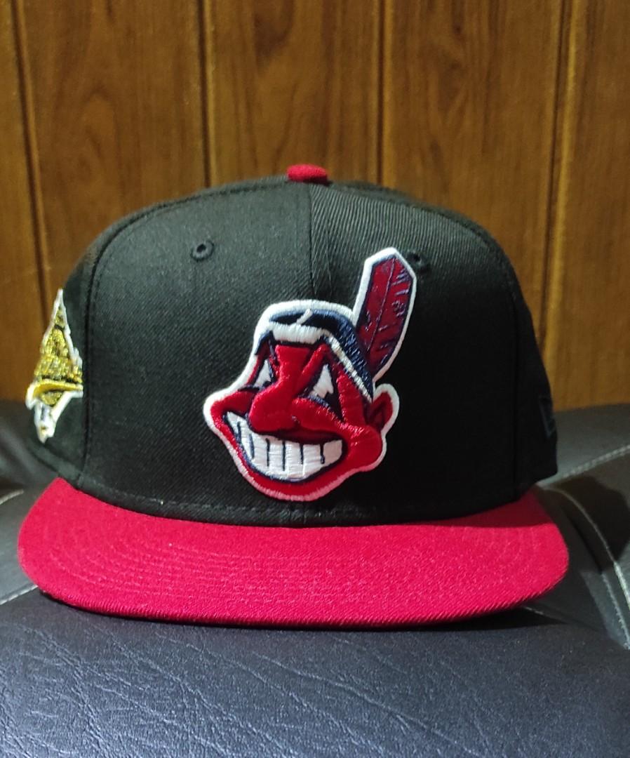 KTZ Cleveland Indians Retro World Series Patch 59fifty Fitted Cap in Red  for Men