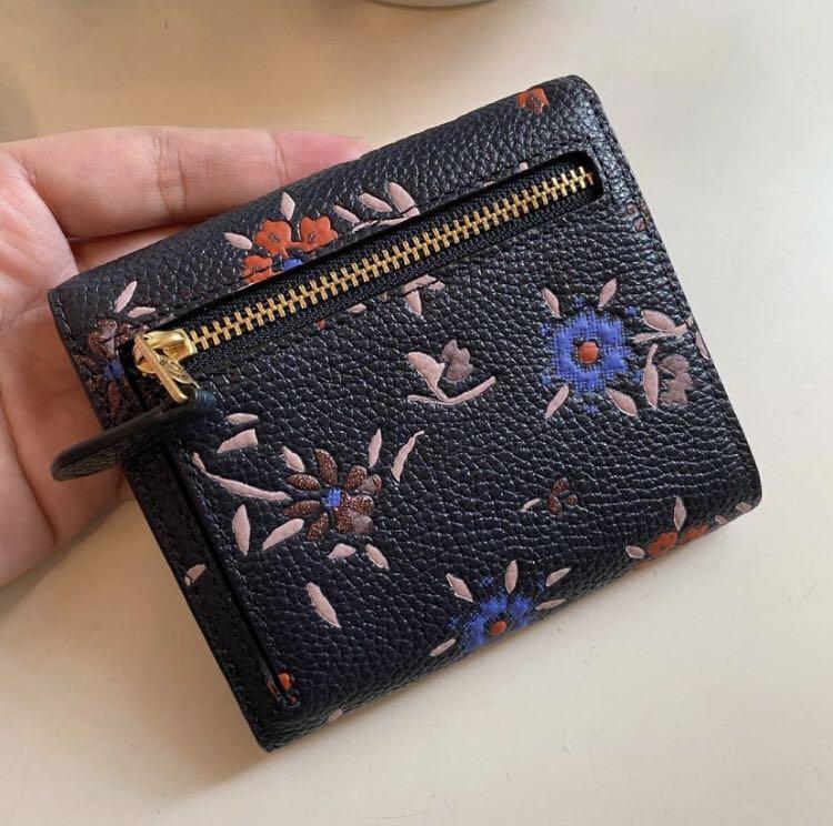 small wallet with wildflower print