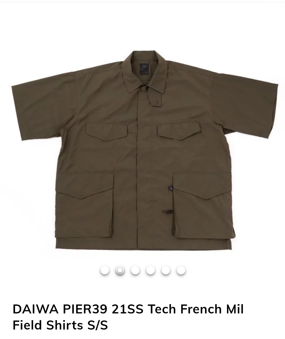 DAIWA PIER39 21SS Tech French Mil Field Shirts S/S, 男裝, 外套及