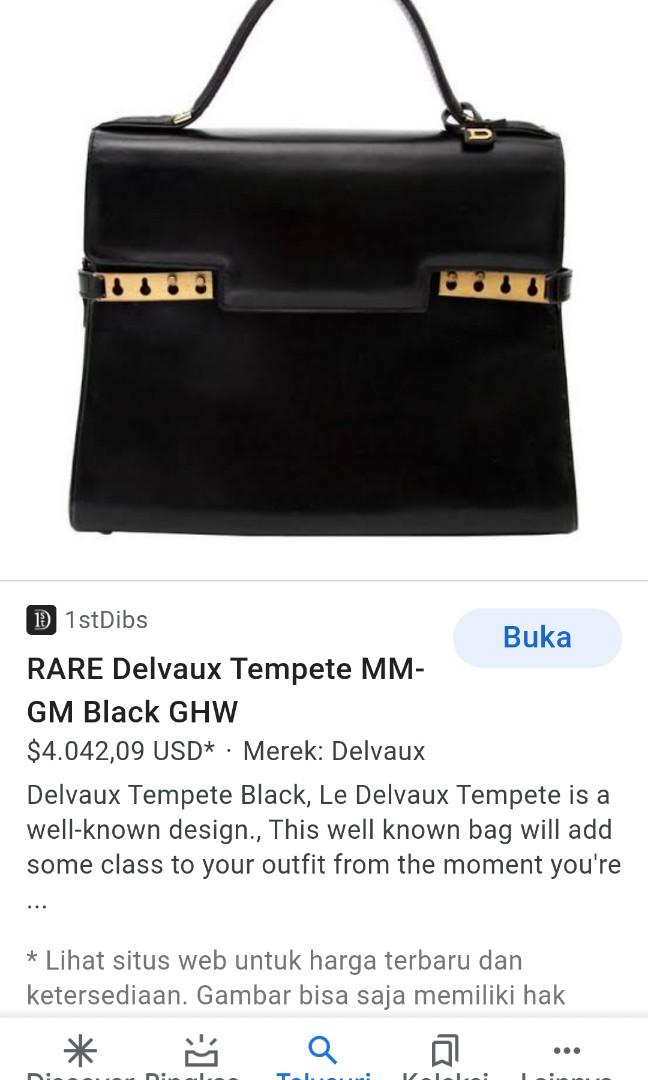 RARE Delvaux Tempete MM-GM Black GHW at 1stDibs