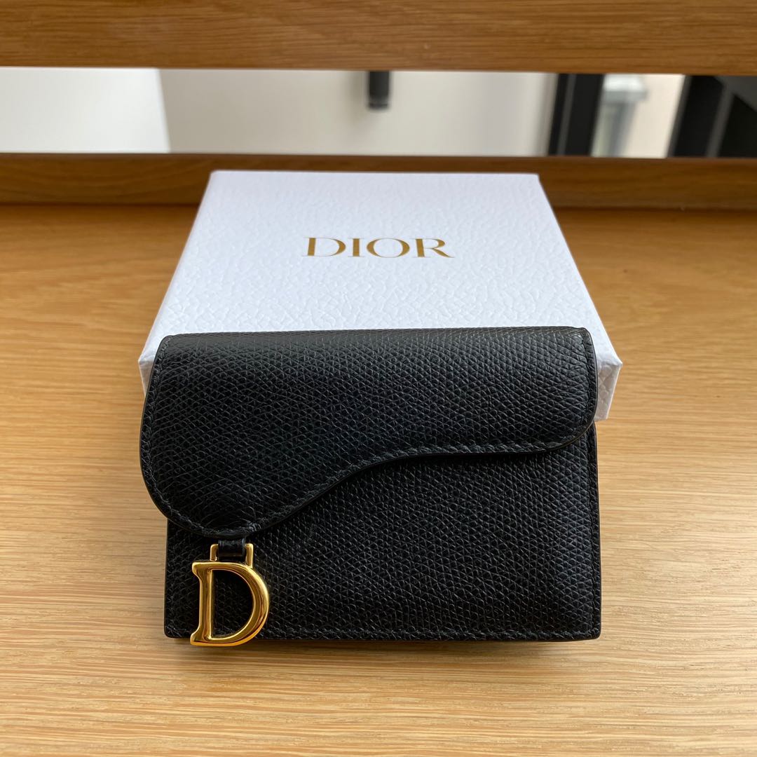 Dior saddle flap card holder, Women's Fashion, Bags & Wallets, Wallets