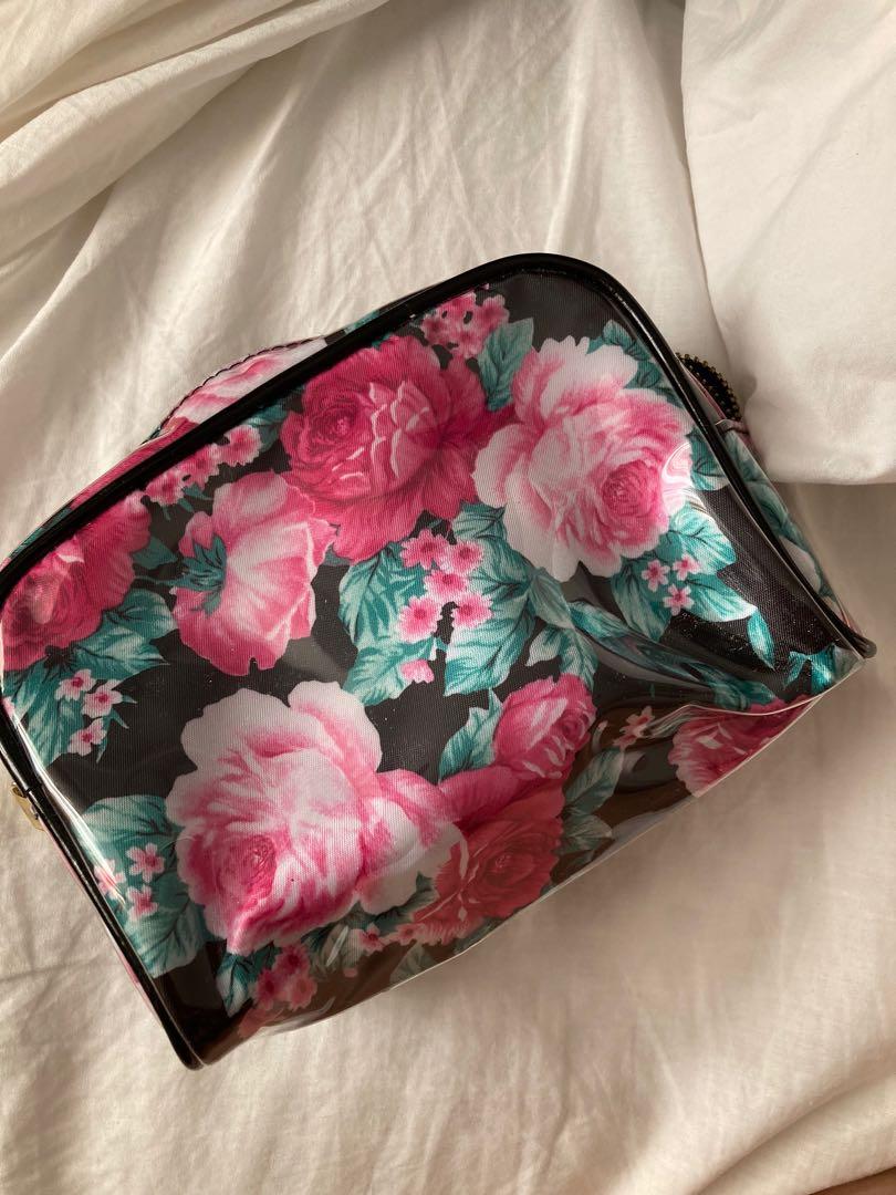 Forever 21 Floral Makeup Pouch Women s Fashion Bags Wallets Purses Pouches on Carousell