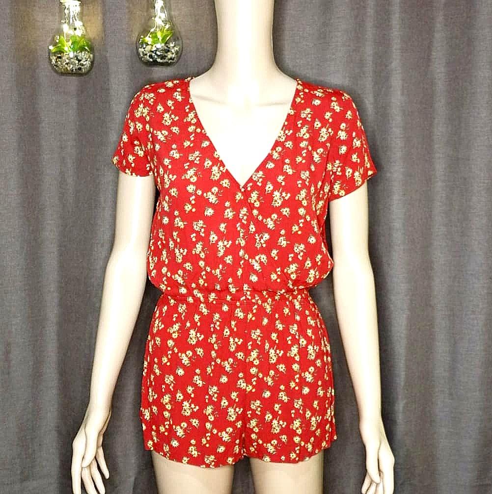 forever 21 orange romper