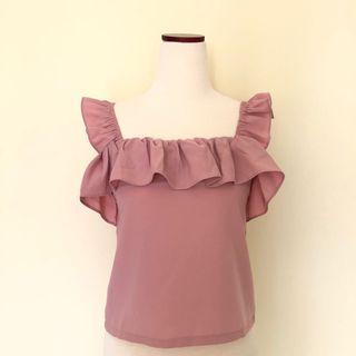 Frill Top - Dusty Pink