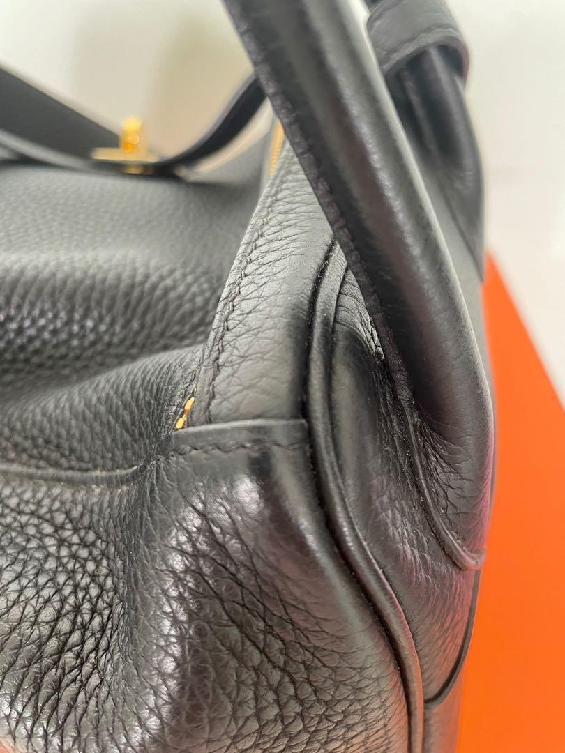 Hermes Lindy 26 TC Black Gold Hardware, 名牌, 手袋及銀包- Carousell