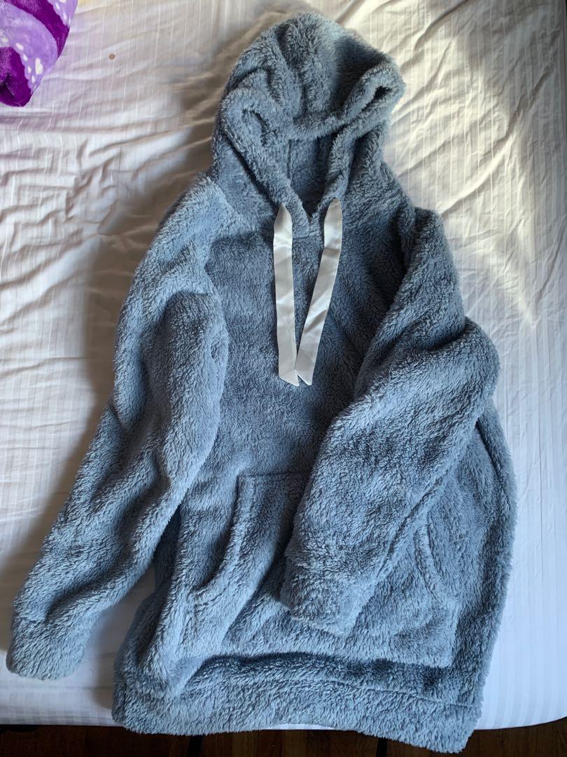 H&m fur hoodie shop