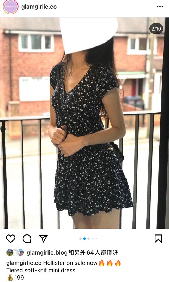 Hollister tiered soft-knit mini dress, 女裝, 連身裙u0026 套裝, 連身裙- Carousell