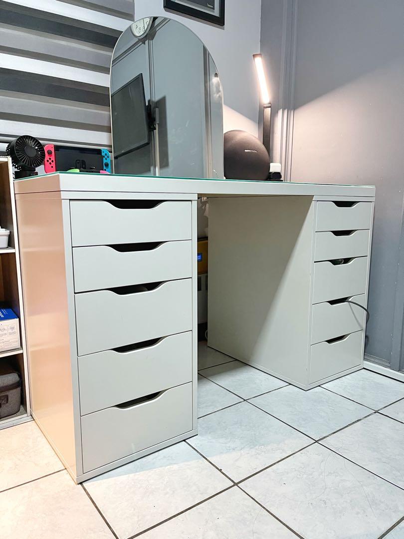 Ikea alex drawers with table top Furniture Home Living