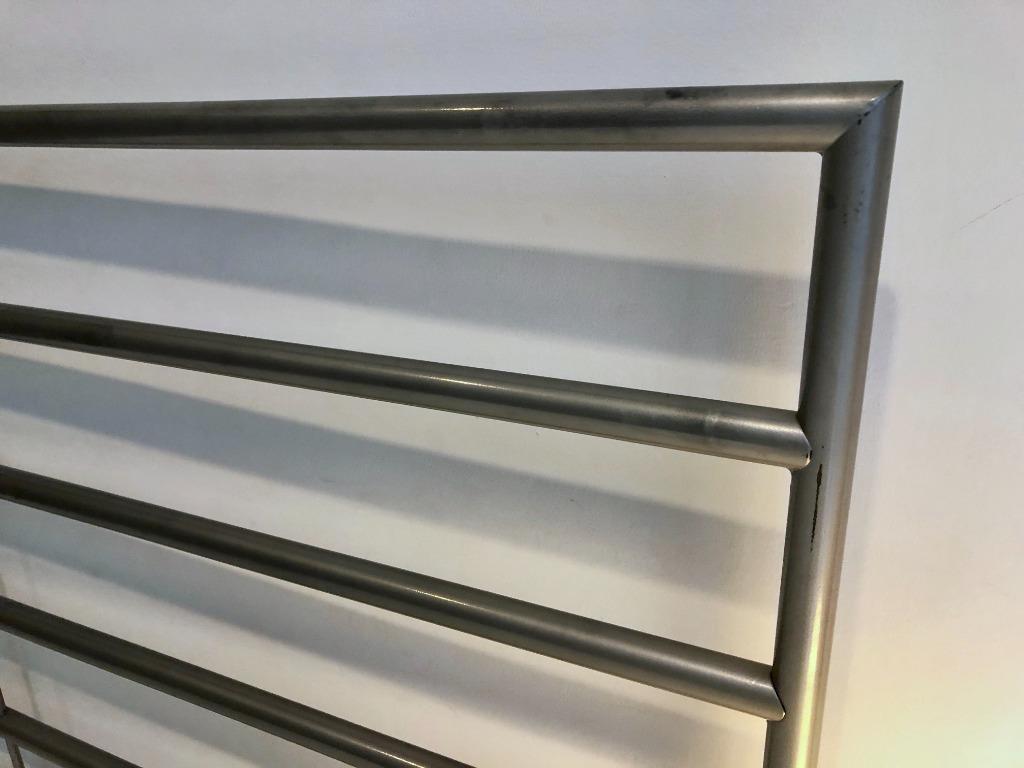 Ikea Heimdal Silver Metal Bedframe Queen Size with free foam mattress