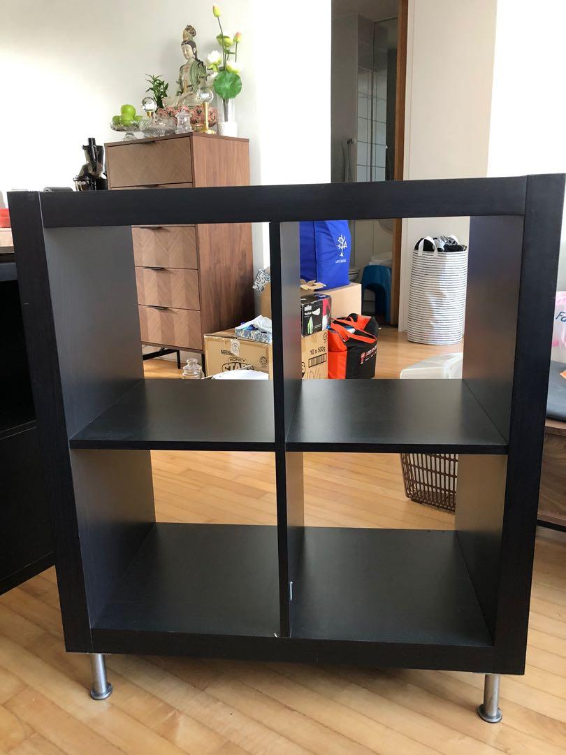 IKEA Kallax Shelving with legs, Furniture & Home Living, Furniture