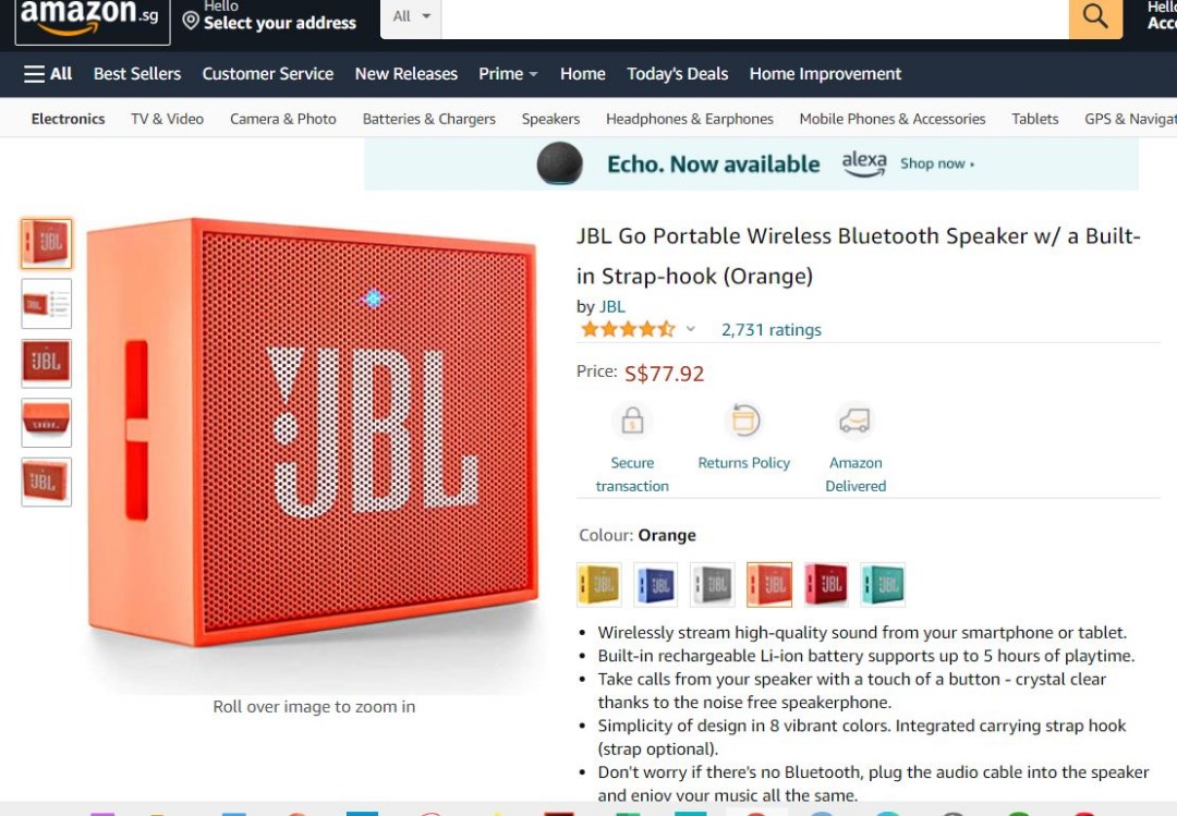 JBL GO+ bluetooth portable speaker, Audio, Soundbars, Speakers ...