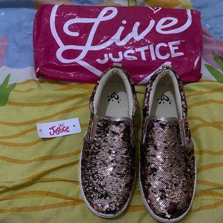 New! Justice Flip Sequin Slip On/Sepatu Justice/Justice Shoes