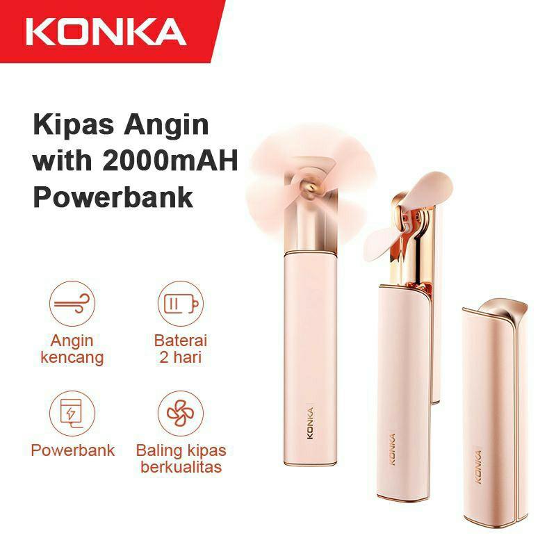 Kipas Angin & Power Bank Konka (Pink), Elektronik, Lainnya ...