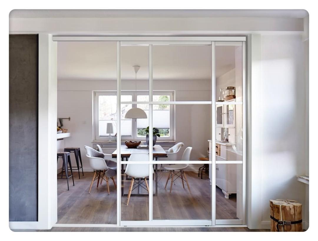 Kitchen Door Aluminium Framed Sliding Glass Acrylic Door Hall Room Walk In Wardrobe Balcony Partition Divider Fixed Panel Home Services Renovations On Carousell
