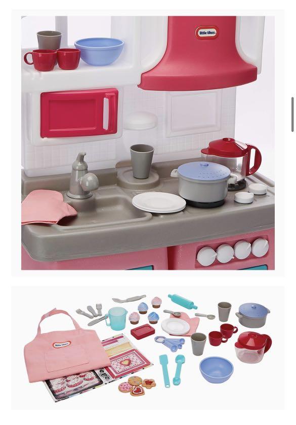 Little Tikes Bake N Grow Pink Toy Kitchen Accessories Included