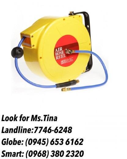 LOTA Air hose reel (Category: Construction Tools & Equipment) located in Manila. Submitted by tina.sales (Listing ID 1092140426, Image 1). Description: LOTA Air hose reel PRICE;5,370 It locks in place when pulled out of the reel, and it retracts with a quick tug. 1/4" NPT x 10 meter FOR INQUIRIES PLLEASE CONTACT US. BIR ACCREDITED Located at Sta Cruz Manila Landline: 7746-6248 Globe: 09456536162 Smart: 09683802320.