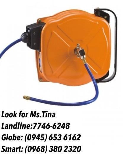 LOTA Air hose reel (Category: Construction Tools & Equipment) located in Manila. Submitted by tina.sales (Listing ID 1092140810, Image 1). Description: LOTA Air hose reel PRICE;7,600 It locks in place when pulled out of the reel, and it retracts with a quick tug. 3/8" NPT x 10 meter FOR INQUIRIES PLLEASE CONTACT US. BIR ACCREDITED Located at Sta Cruz Manila Landline: 7746-6248 Globe: 09456536162 Smart: 09683802320.