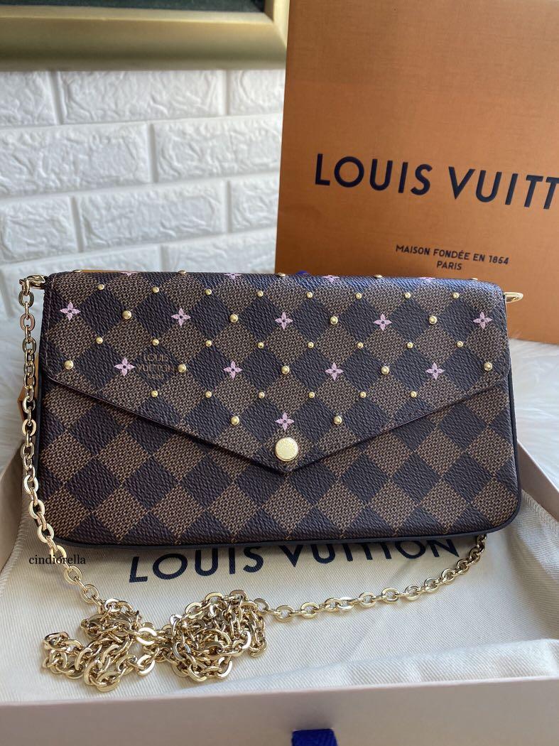 Louis Vuitton Special Edition Pochette Felicie in Damier Ebene Studs - SOLD