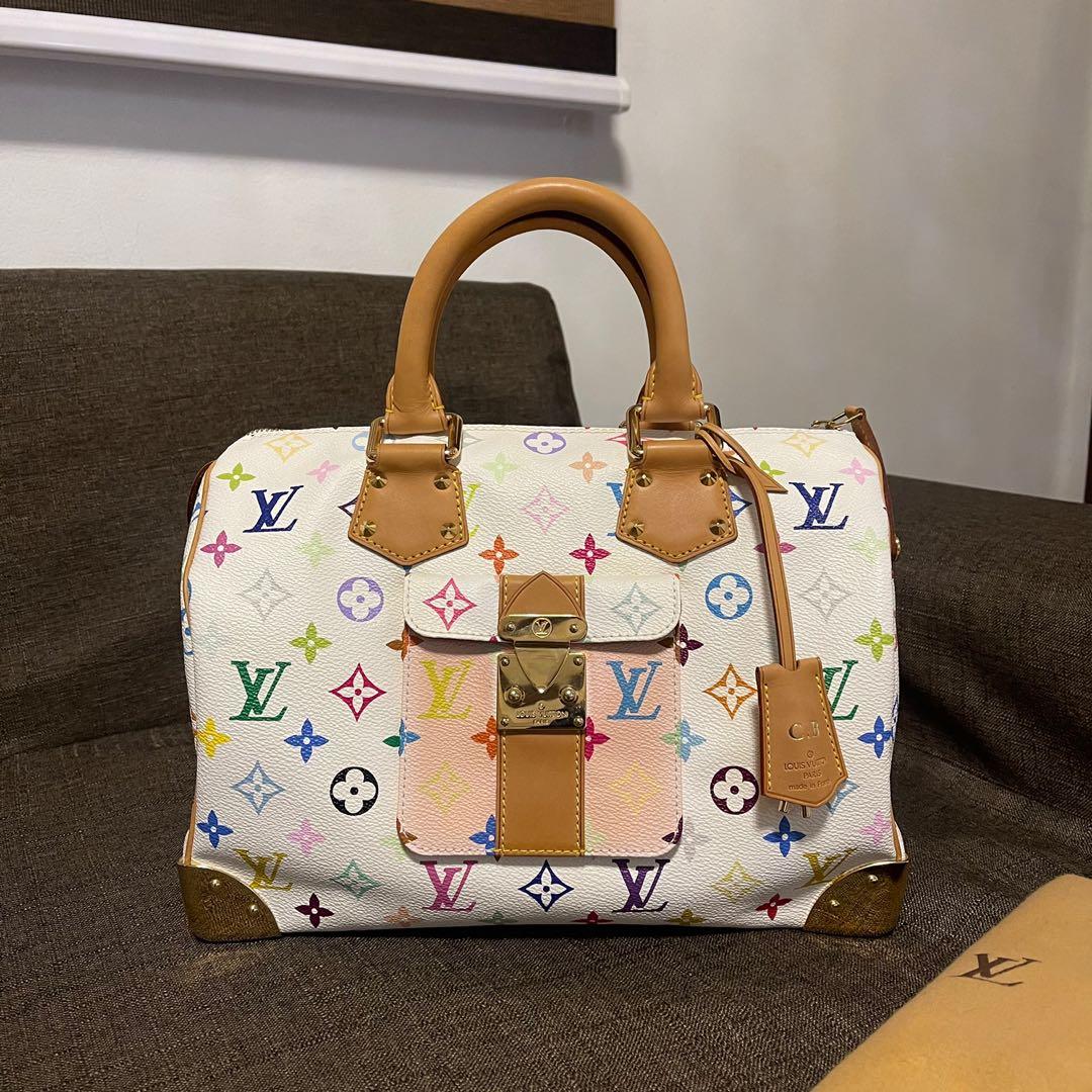LV Speedy 35 with padlock, Luxury, Bags & Wallets on Carousell