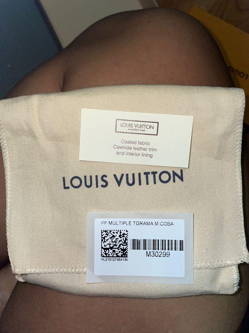 Louis Vuitton 2021 Taigarama Denim Blue Multiple Wallet M30759 w/ Receipt LV