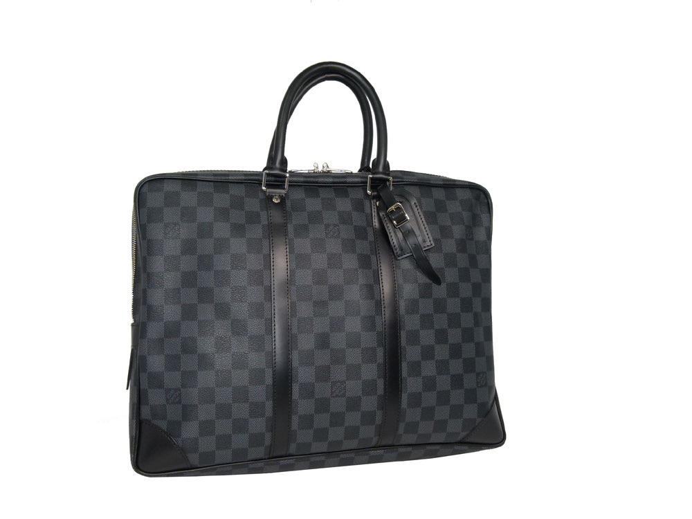 Louis Vuitton Men Porte-Document Voyage N41125 Business bag Damier Graphite  Used