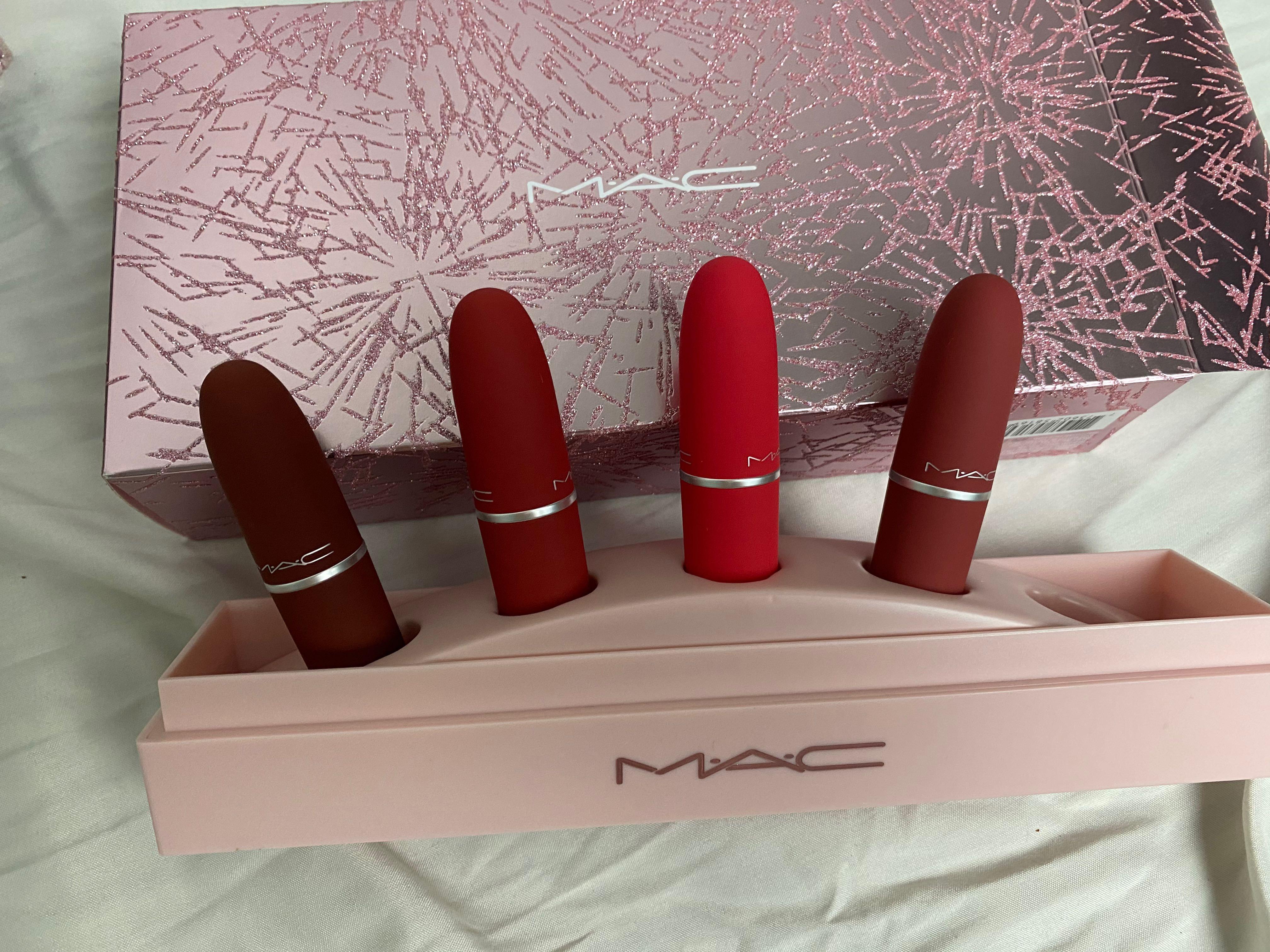 Mac Showstopper Powder Kiss Lipstick Set, Beauty & Personal Care, Face