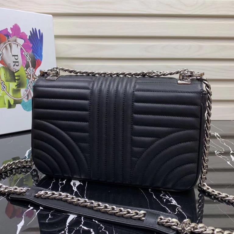 Medium Leather Prada Diagramme Bag, Luxury, Bags & Wallets on Carousell