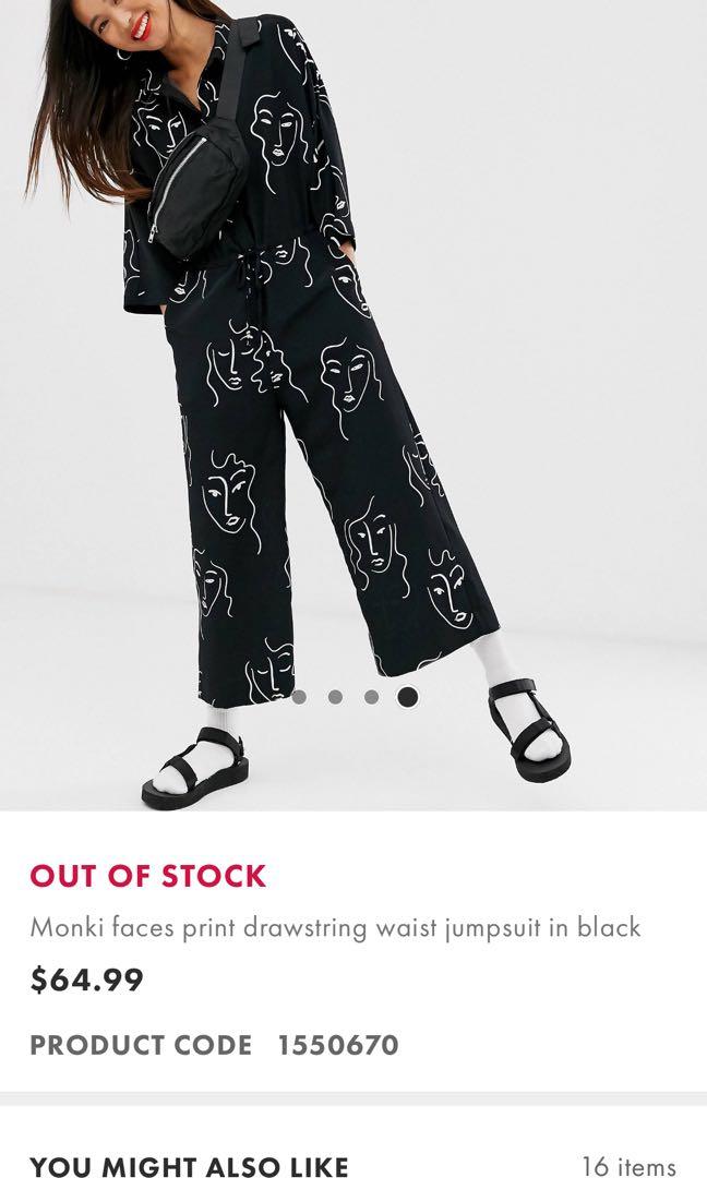 Monki sale face jumpsuit