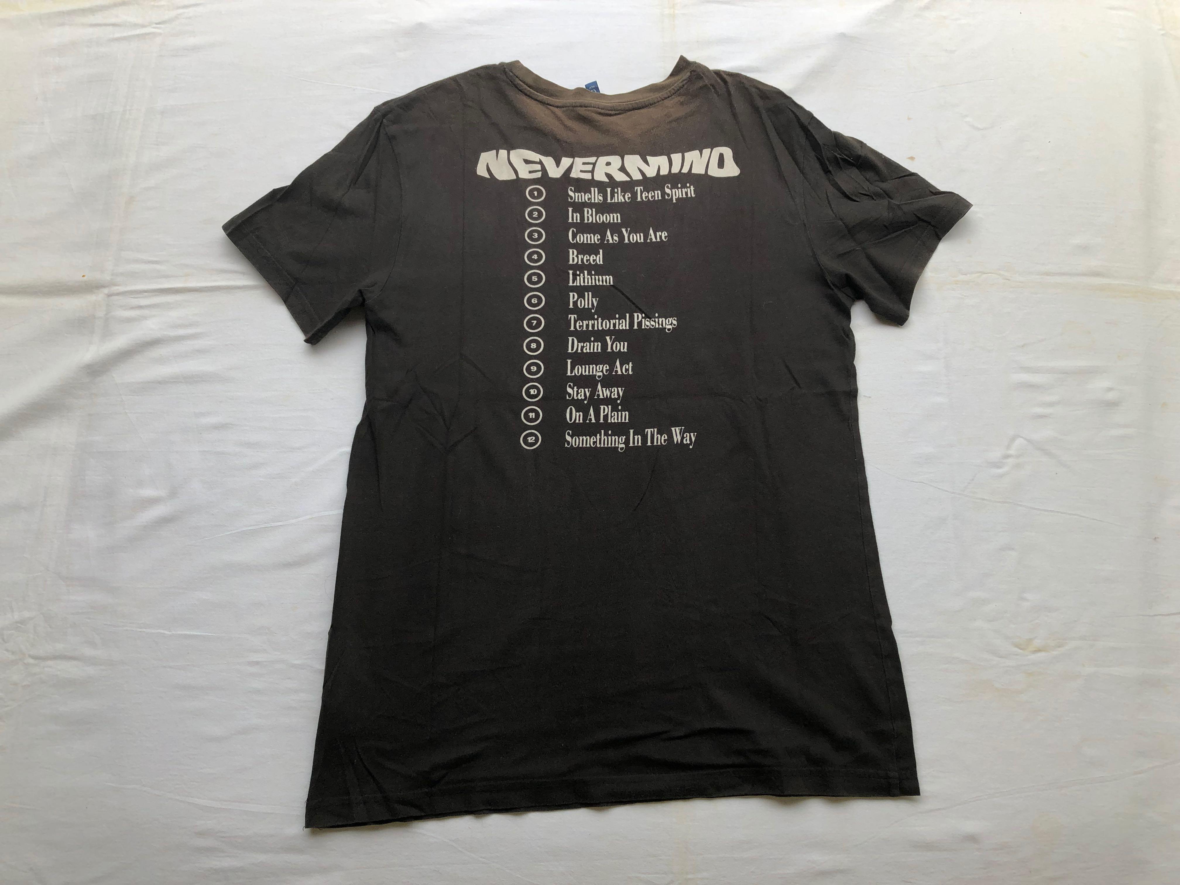 Nirvana (Category: Tshirts & Polo Shirts) located in Rawang. Submitted by empayer (Listing ID 1092217836, Image 3). Description: 📌Measurement : 18/28 📌Saiz : S 📌Material : 100 cotton 📌Made : China 📌Condition : 7/10 di bahagian tengkuk ada feded . Harga tak termasuk pos . Pos - DFOD Ig 📲 2HANDSTORE786 Follow Dan Deal Melaui instagram saya bagi special price . Thanks 🤝 https://instagram.com/2handstore786?r=nametag http://Www.wasap.my/6001736