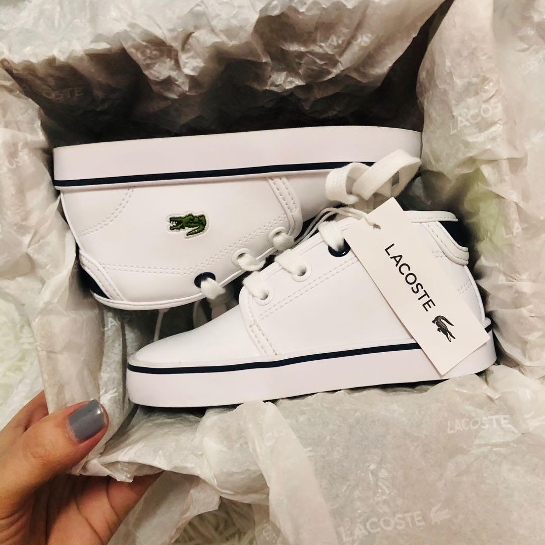 Original Lacoste Baby White Shoes, Babies & Kids, Babies Kids on Carousell