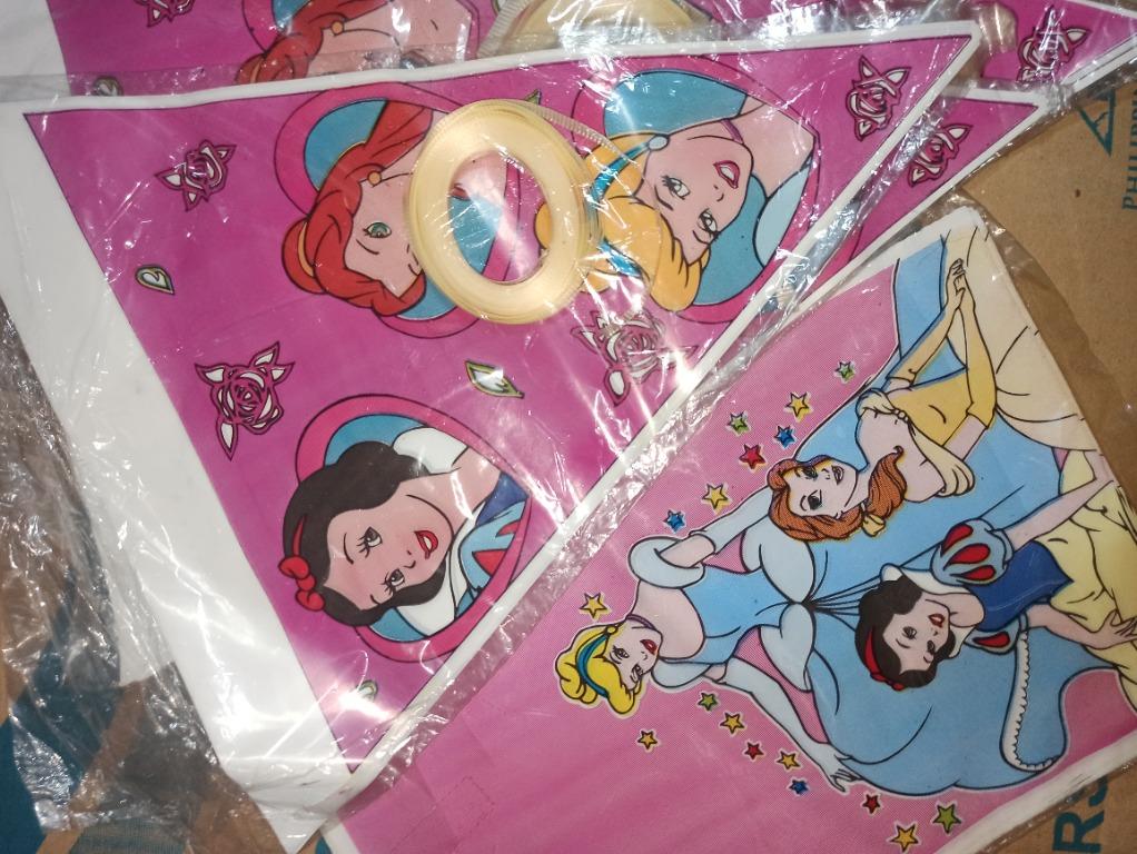 PARTY BANNER (Category: Everything Else Others) located in Taguig. Submitted by LovebyCL7 (Listing ID 1092334857, Image 1). Description: TAKE ALL Disney Princess party banner 4packs Loot bags 10pcs SF c/o Buyer .