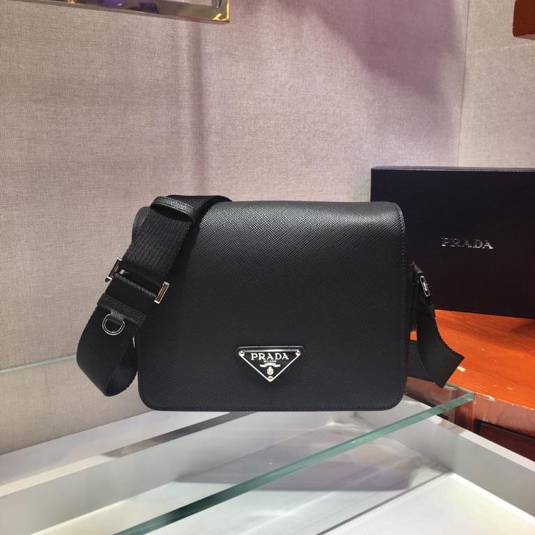 PRADA Bag with Saffiano Leather Shoulder Strap, Men's Fashion, Bags, Sling  Bags on Carousell